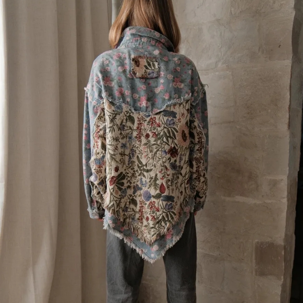 NWT Shop Stevie POL Floral Denim Jacket - Picture 3 of 9